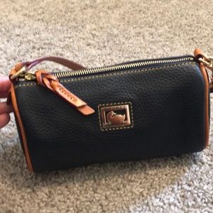 Dooney & Bourke blue pebbled leather mini barrel